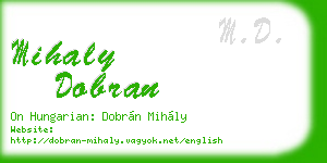 mihaly dobran business card